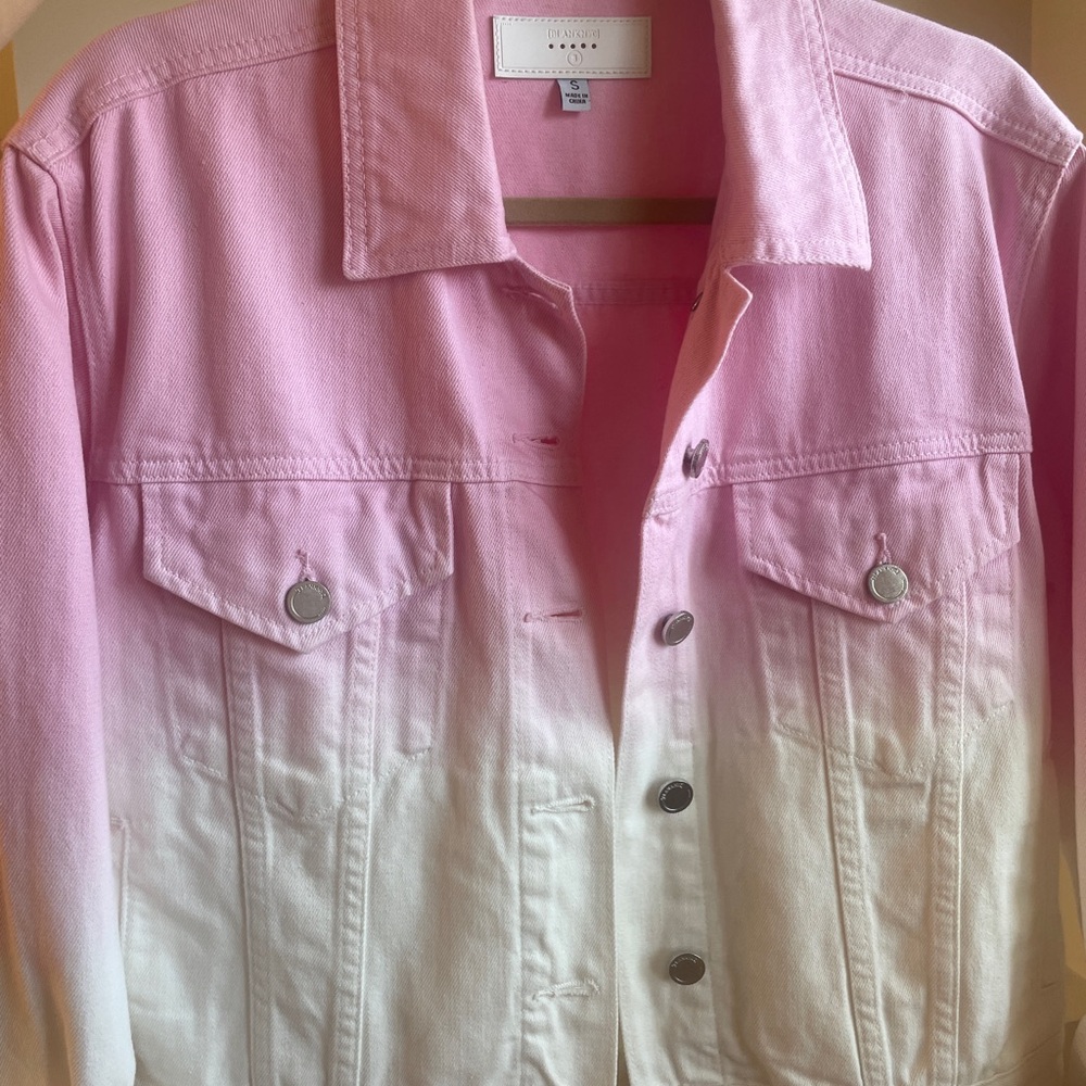 Pink and White Ombré denim Jacket